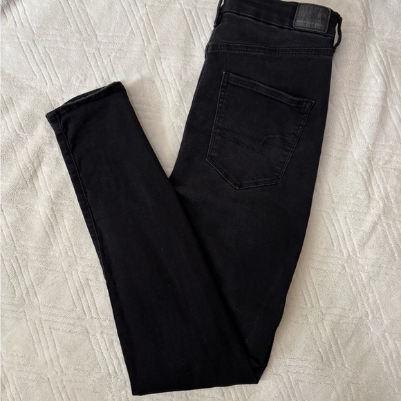 American Eagle Black Curvy Highest Rise Jeggings - Picture 4 of 7